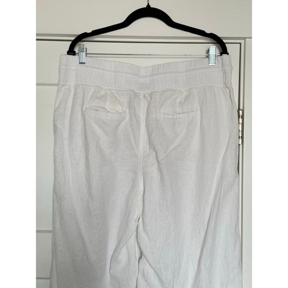 Athleta Cabo Linen Wide Leg Pant Calla Lilly Size 16 - Picture 7 of 10